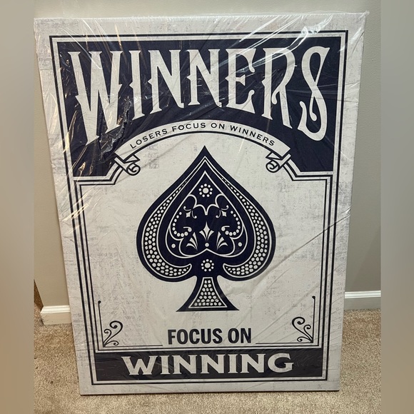 “Winners Focus on Winning” Canvas